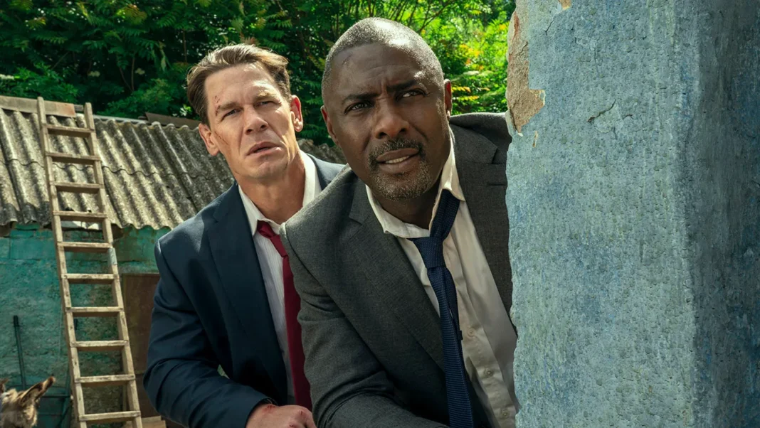 John Cena and Idris Elba in 'Heads of State.'