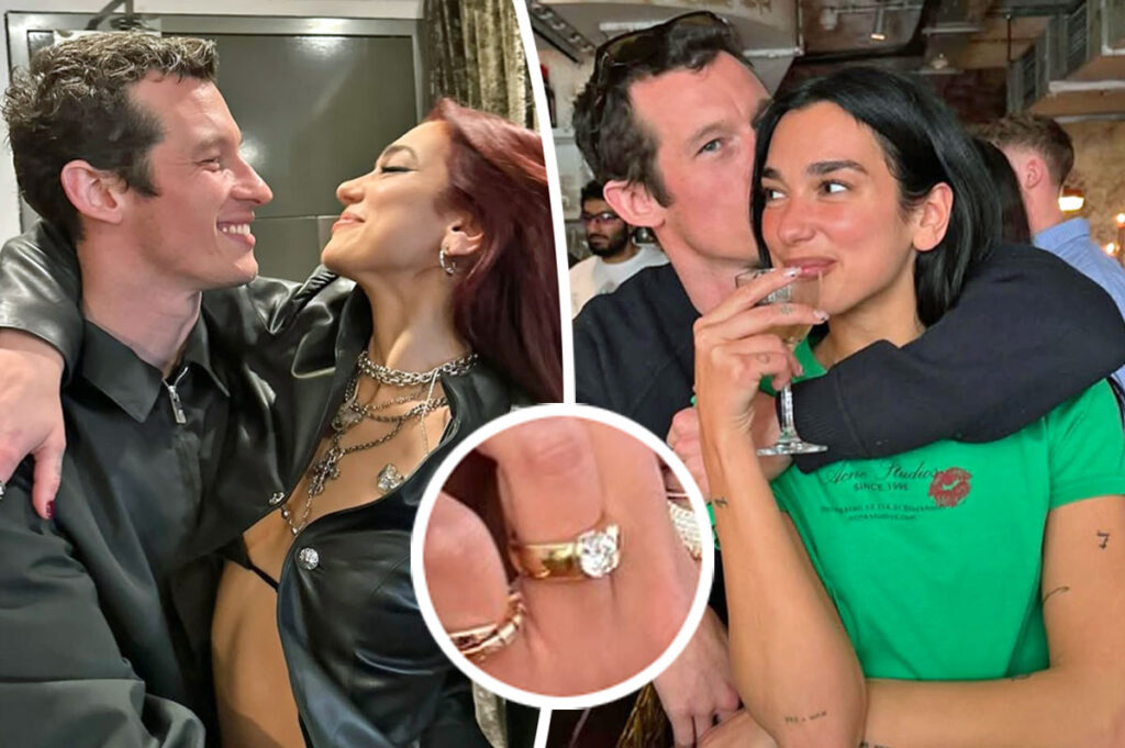 Dua Lipa and Callum Turner