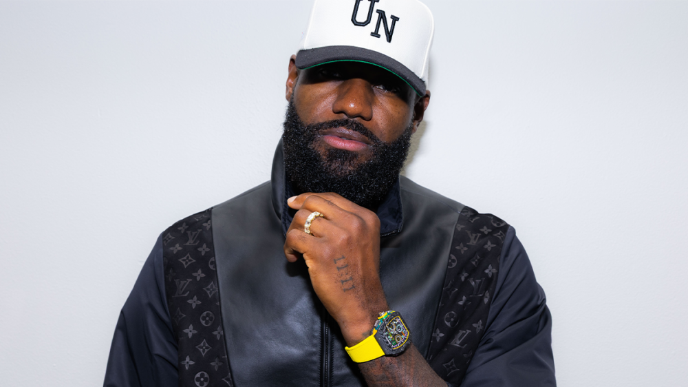 Close-up of LeBron James’ Richard Mille RM 65-01 watch