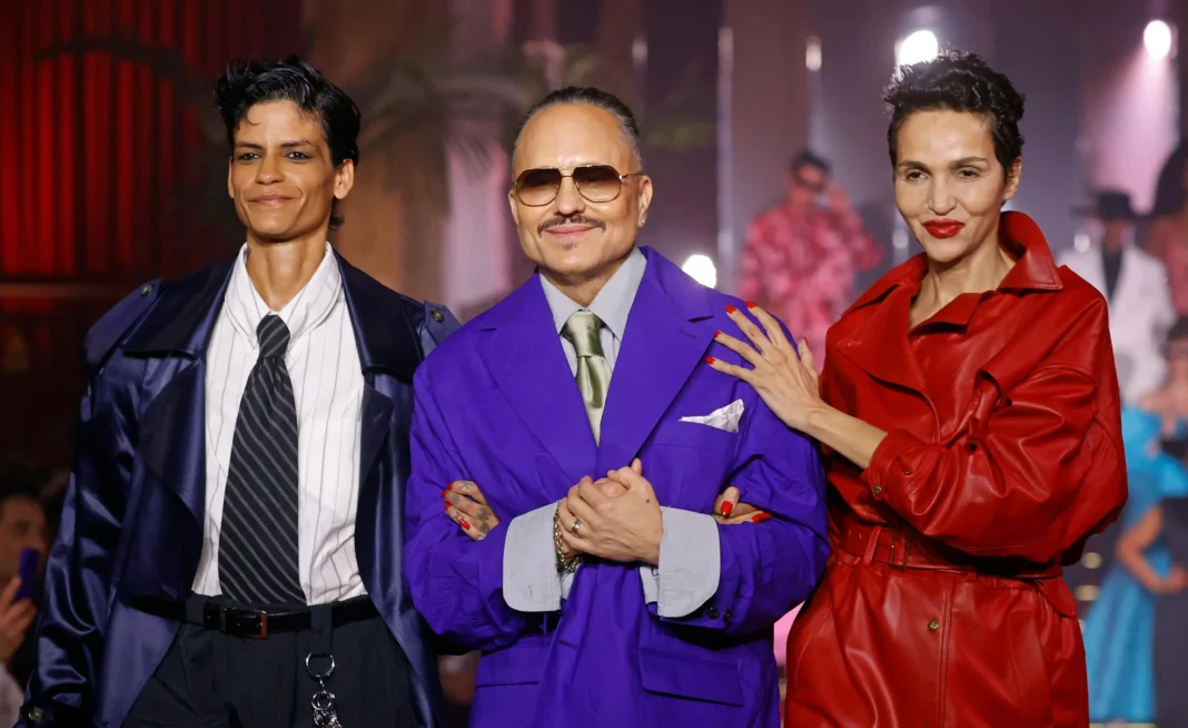 Willy Chavarria walks the runway at the end of his Spring/Summer 2026 show at Paris Fashion Week